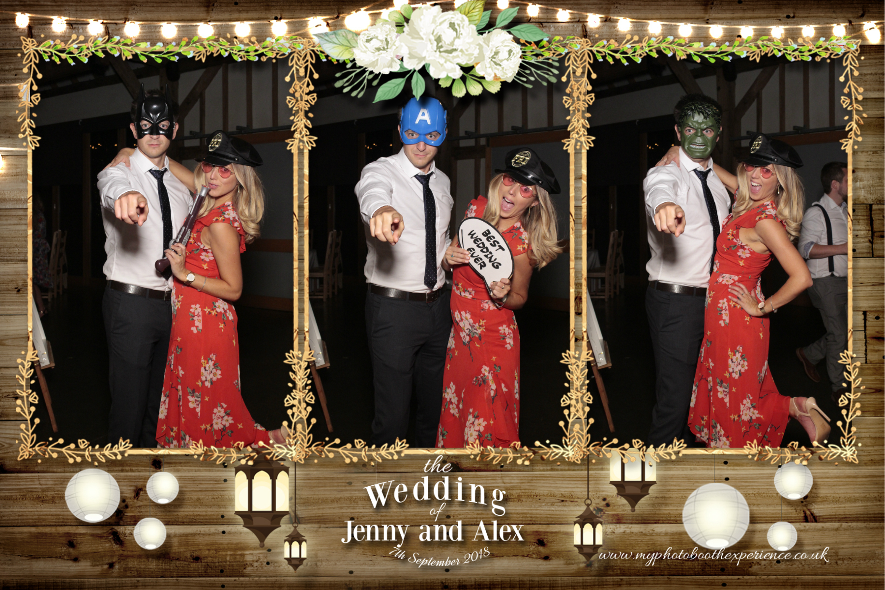 Jenny & Alex's Wedding | View more photos from the event at gallery.myphotoboothexperience.co.uk/u/MyPhotoBoothExperienceLtd/Jenny-Alexs-Wedding